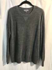 Barefoot Dreams CozyChic Ultra Lite Pullover Sweater Carbon Gray L