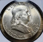 1956-P Franklin Half Dollar - Actual Coin Shown - Free Ship - 90% Silver INV#607