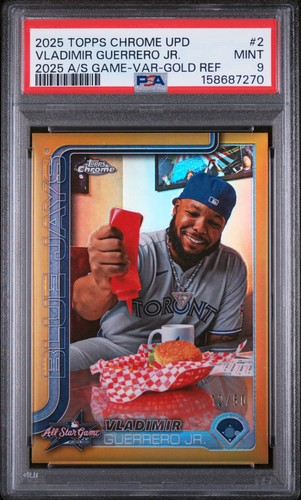 2025 TOPPS CHROME UPDATE 2025 ALL STAR GAME #2 VLADIMIR GUERRERO JR. 12/50 PSA 9