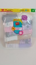 Hanes Ultimate Girls 14 Pack Tagless Briefs Underwear Multicolor Cotton Size 12