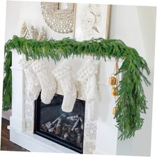 9 Ft Pcs Artificial Norfolk Pine Garlands, Realistic Pine Garland, 9 FT 2