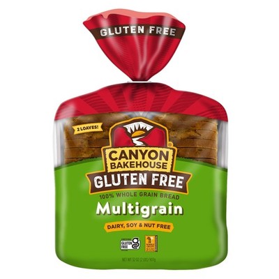 Canyon Bakehouse Gluten-Free 100% Whole Grain Bread, 16 oz Loaves, 2-count