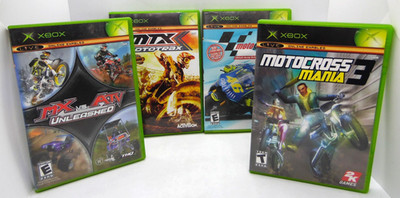 Xbox Video Game Bundle MX Vs. Atv Unleashed, MTX Mototrax, Moto GP 3 & More