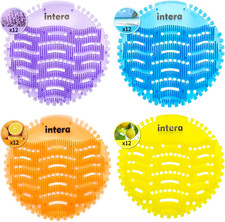 48 PACK Urinal Screen Deodorizer, 3D Wave Anti-Splash Odor Protection Urinal Cak