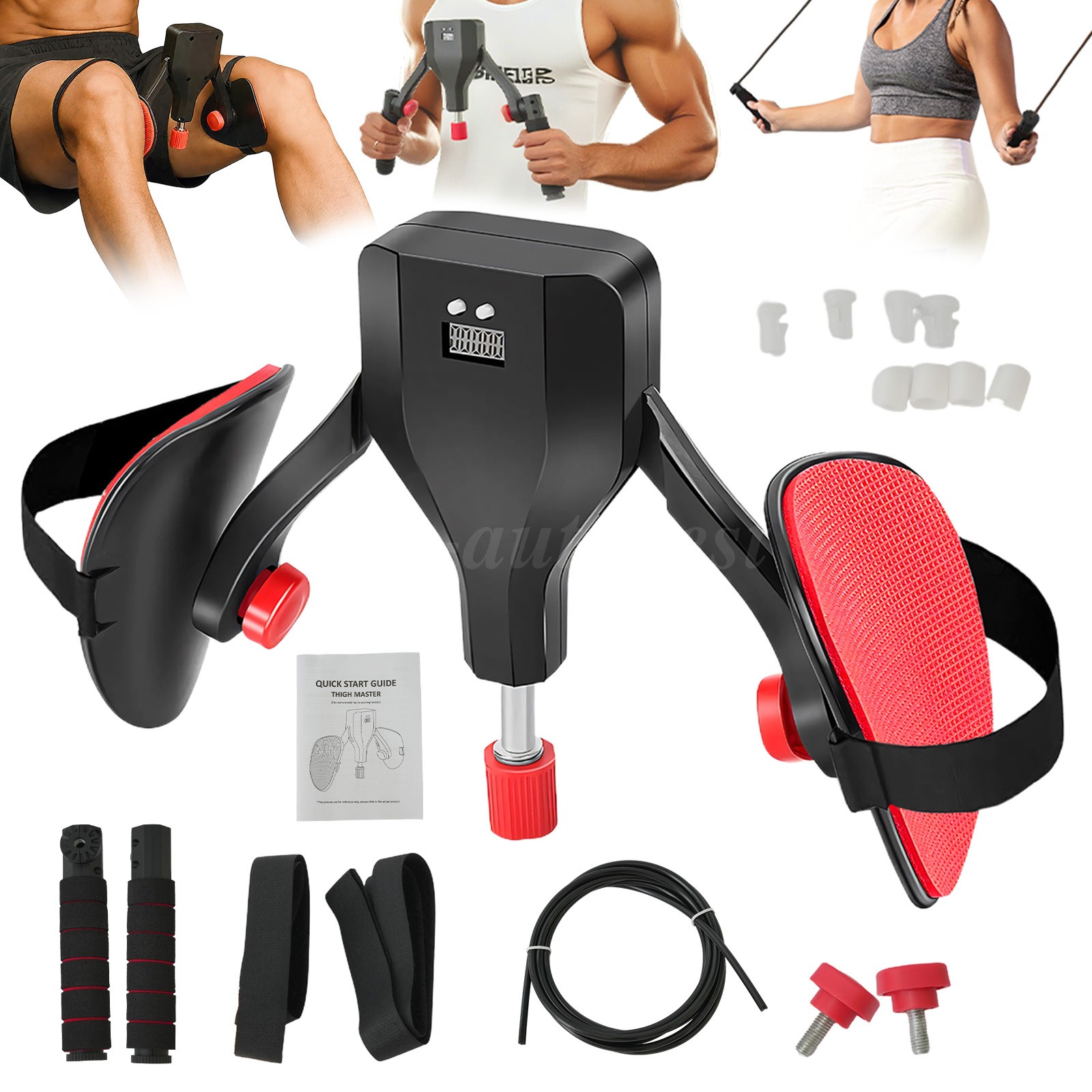 Thigh Exerciser, 110lbs Adjustable Resistance, Pelvic Exerciser for Men & Women