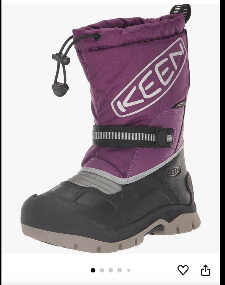 Botas para niñas KEEN niños Snow Troll impermeables (niño pequeño/niño grande) carisma plateado Foto 2 de 3