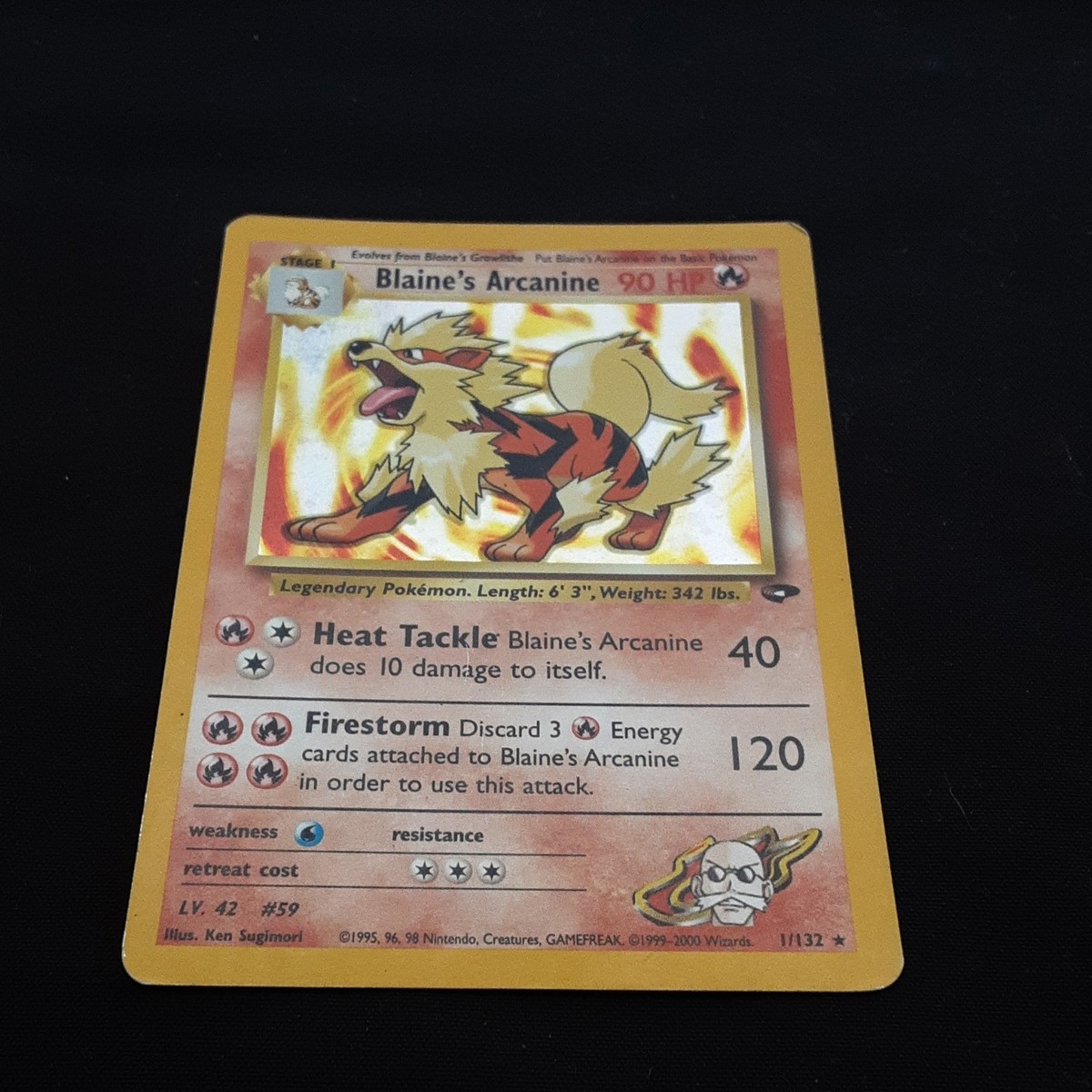 Pokémon Blaine's Arcanine 1/132 Gym Challenge Holo Rare 90 HP | eBay