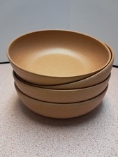 Vintage Ellingers Agatized Wood Bowls # 60 Salad Bowls Set of 4 6" Primitive