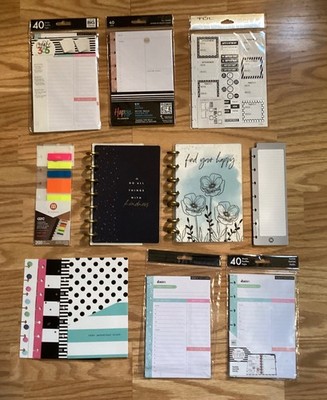 Set Of Two Happy Planner Mini Covers With A Lot Of Accompanying Accessories