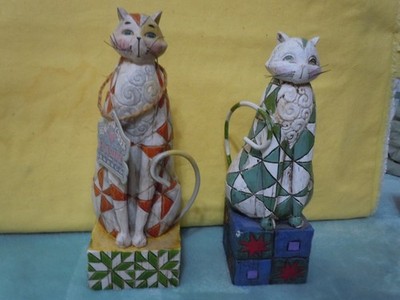 JIM SHORE ABRAHAM THE CAT, BONUS FELICITY CAT