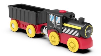 Battery Operated Locomotive Train, Magnetic Trains for Wooden Tracks, Motoriz...