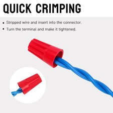 500PCS Wire Nut Connector - AWG 20-10 Yellow - Insulated Insert Twist Electri...