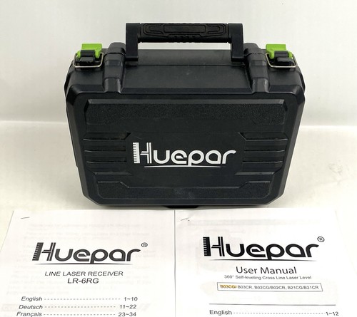 Livella laser autolivellante 360 gradi Huepar Cross-Line B03CG & LR-6RG con custodia - Foto 3 di 13