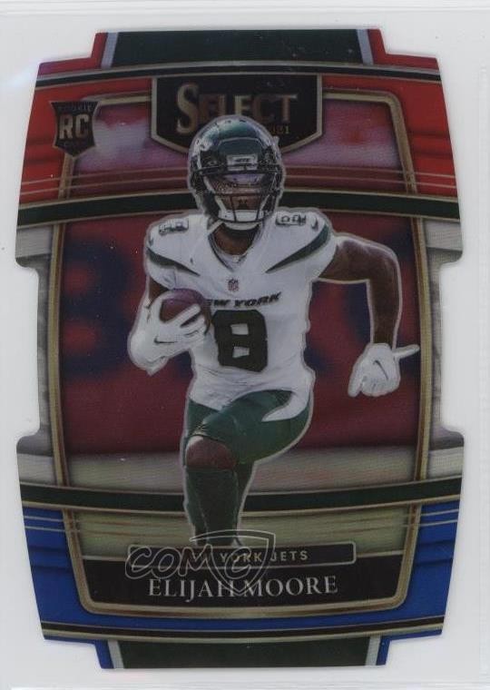 2021 Select Concourse Red & Blue Prizm Die-Cut Elijah Moore #56 Rookie RC 0z8v
