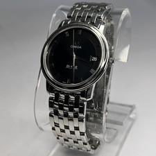 OMEGA DeVille 34.5mm Steel Quartz Date Watch Black Dial 4510.52 Box Papers 2011