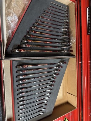 Snap-on Tools NEW 28pc SAE Metric Master Flank Drive Plus Angle Wrench Foam Set