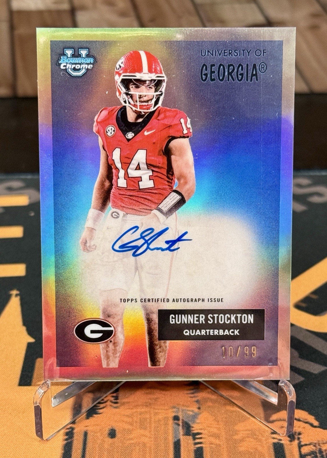 Gunner Stockton 2025 Bowman U Chrome 1955 Auto Variation /99 #55AV-GS GEORGIA