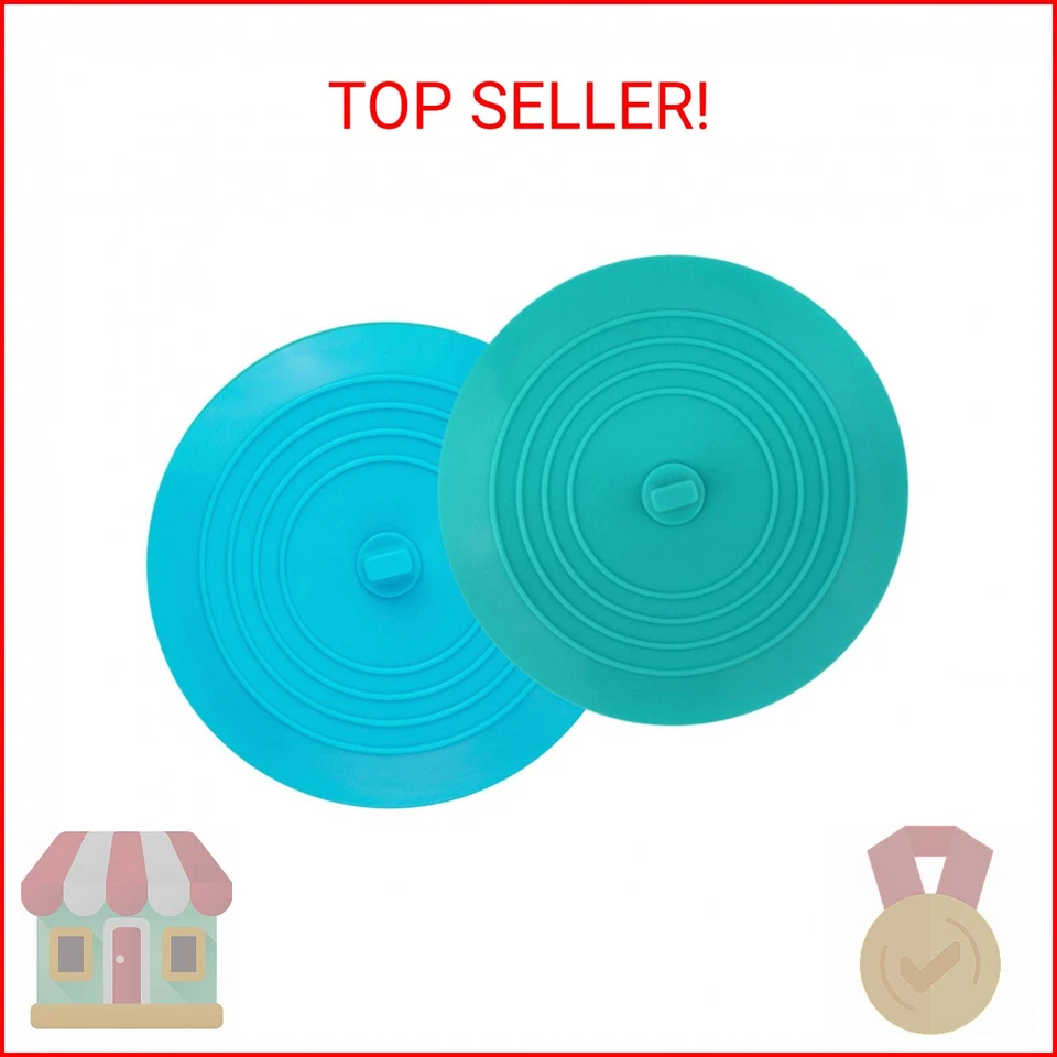 2pack Tub Stopper 6in Silicone Flat Suction Cover Bathtub Stoper Drain Universal