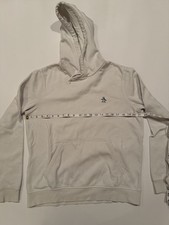 Original Penguin White Hoodie Size Small Men's Pullover Sweatshirt