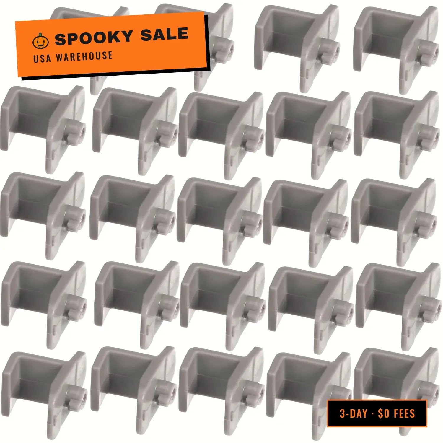 (24-Pack) Replacement Shelf Clips for Turbo Air Freezers & Refrigerators, Gray P