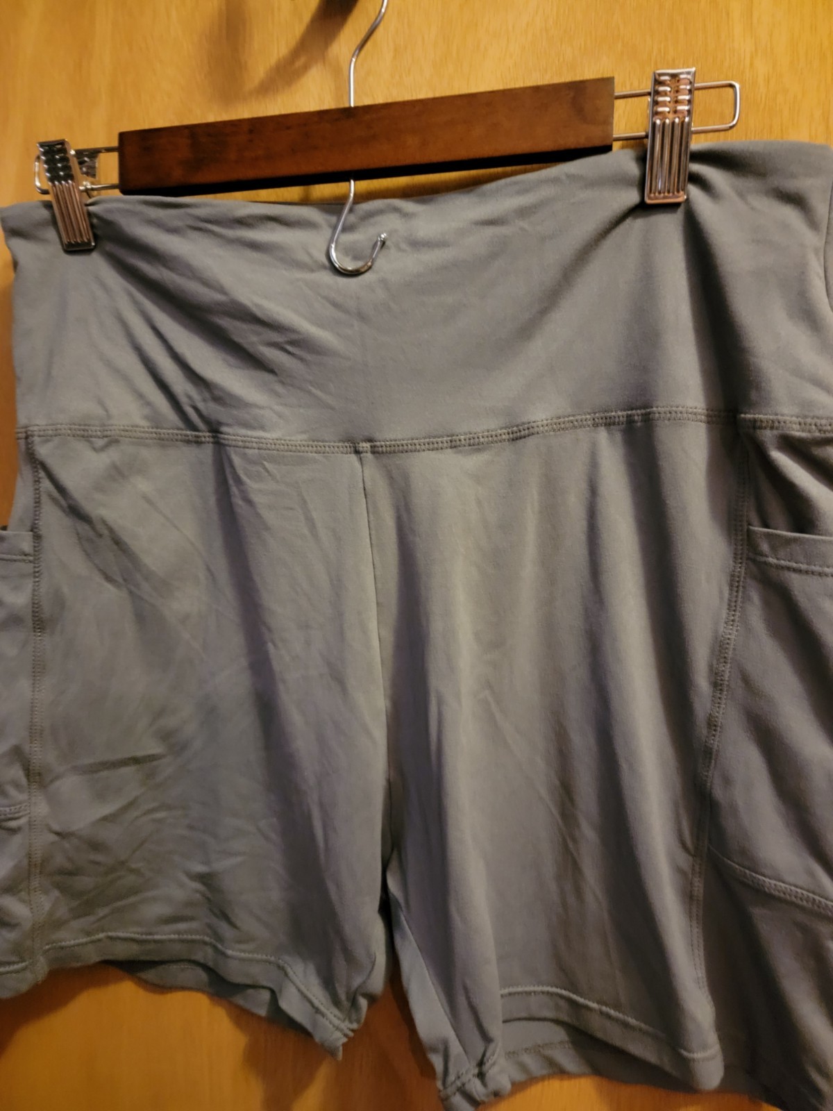 Shorts, Taupe, W/ pockets,  Womens Plus 2x/3x-image