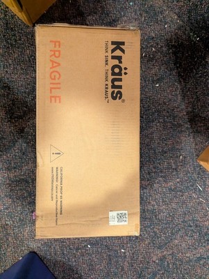 *SEE DETAILS* KRAUS Elavo Round Vessel White Ceramic Bathroom Sink KCV-141