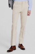 Tommy Hilfiger Men's Beige Solid Modern-Fit Dress Pants Size 30W 32L
