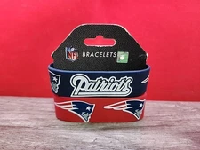 Rubber Wristband Bracelet Set Of 2 New England Patriots