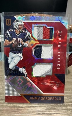 2016 Panini Unparalleled - Jimmy Garoppolo #47 Triple Memorabilia /49 (MEM)