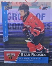 22-23 UD CHL Benjamin Cormier Star Rookies Clear Cut Variant 🚨🚨🚨 Owen Sound 
