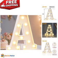 Charming LED Marquee Alphabet Light - Letter A for Easy Event Personalization
