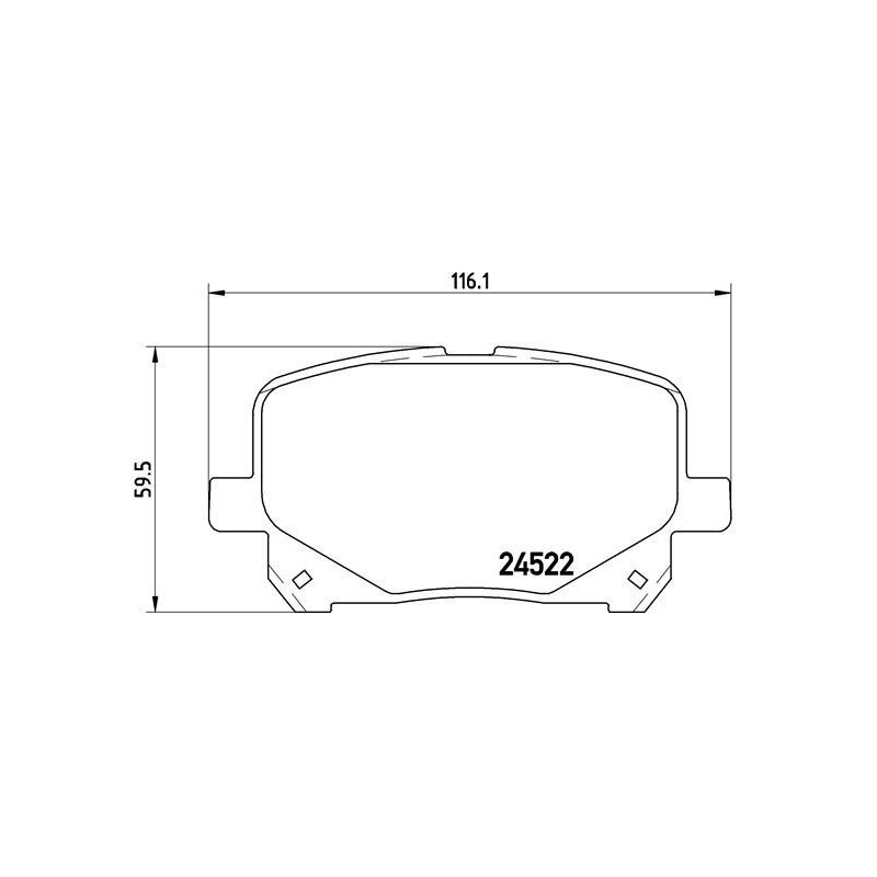 BREMBO P 83 100 Pastillas de freno delantero para Toyota Previa - Imagen 2