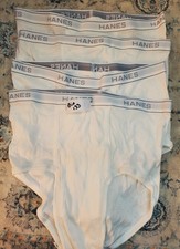 Hanes Men Brief 4 Comfort Flex Waistband White Mens L white Cotton