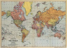 Cavallini & Co. World Map Poster, Archival Paper, Matte