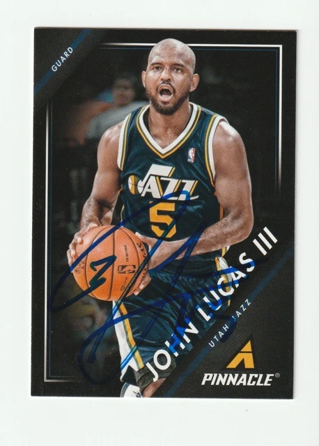 John Lucas III Signed 2013-14 Panini Pinnacle Card #140 Auto Jazz Autograph COA