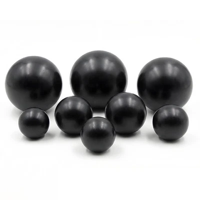 Ø30-110mm Solide Gummi Kugeln Bouncy Ball Rund Schwarz Gummikugeln Ventilkugeln - Bild 1 von 4