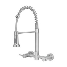 Wall Mount Kitchen Faucets, 8-Inch Center Wall Mount Kitchen Sink Faucet with...