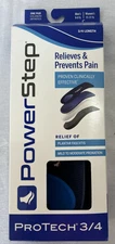 Power Step Protech 3/4 Length Insoles, Size C, Men 9/9.5, Women 11/11.5