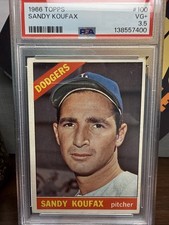 1966 Topps - Sandy Koufax #100 PSA 3.5 VG+