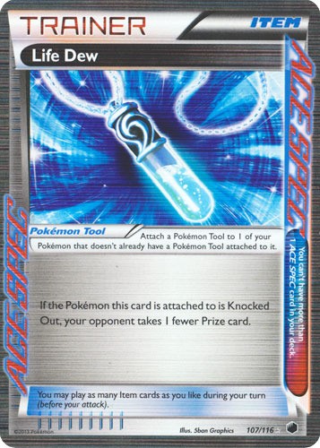 Life Dew - 107/116 - Rare Holo LP, English Pokemon Plasma Freeze