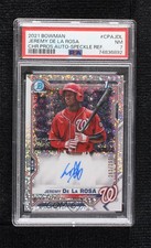 2021 Bowman Chrome Prospects Speckle Refractor Jeremy De La Rosa PSA 7 Auto 17di