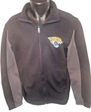 Jacksonville Jaguars Jacket Men's M Black Gray Full Zip NFL Team Apparel