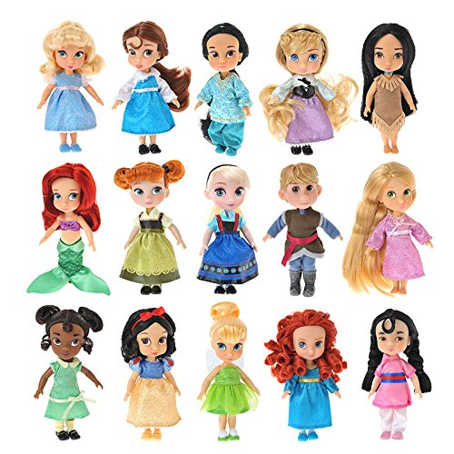 Share Disney Store Animators Collection Princess Mini Doll Figure Set of 15 New - Picture 10 of 24