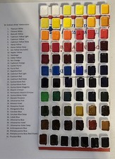 M.Graham Honey Based Watercolor "SAMPLES" Set Of 67 Colors to TRY BEFORE YOU BUY