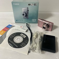 Canon IXY 100F Pink Digital Camera 16MP 8x Zoom w/ Box Battery Charger Tested