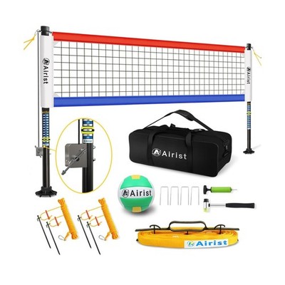 Heavy Duty Volleyball Net Outdoor with Steel Anti-Sag System, Adjustable Alum...