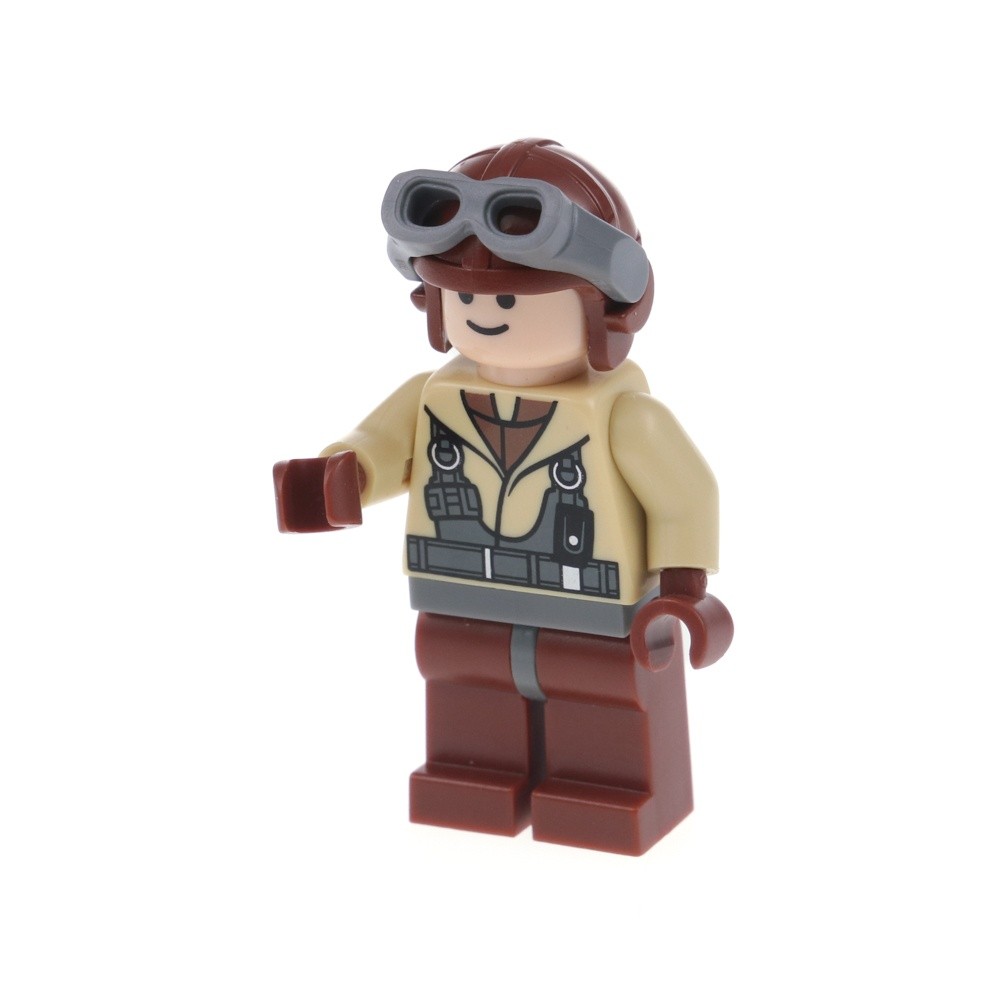 1X Lego Minifigure Star Wars Naboo Fighter Pilot Pilot Cap Glasses 7660 SW0160