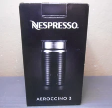 Nespresso Aeroccino 3 Electric Milk Frother - Black (3694-US-BK) - NEW