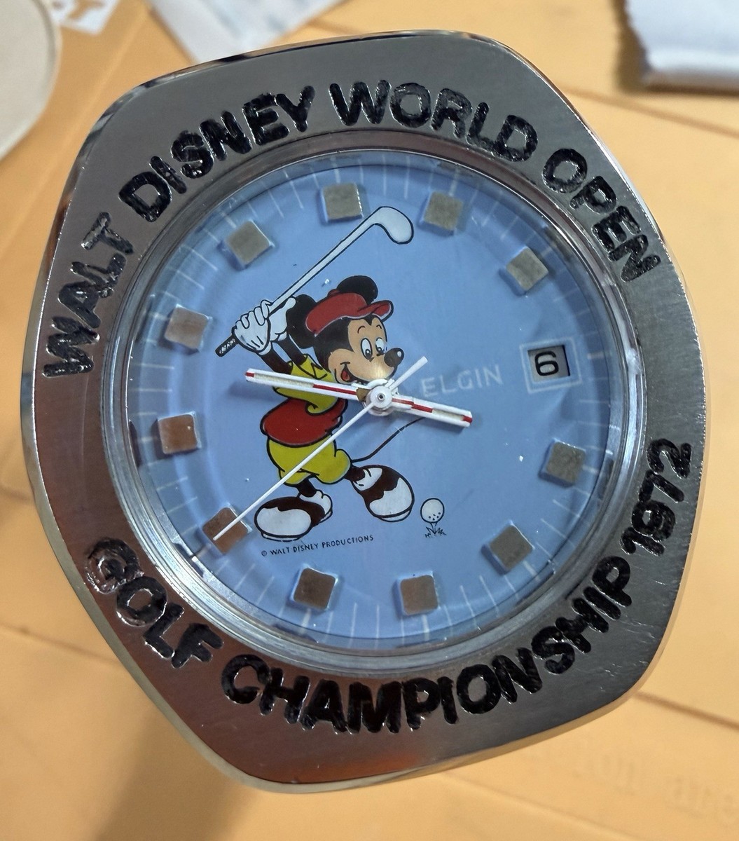 1972 Elgin Disney World Open Golf Mickey Swissonic Player Issued