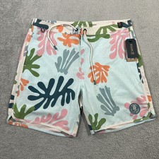 Roark Board Shorts Mens 32 The Chiller 17  Coral Reefer Trunks Swim Surf Beach